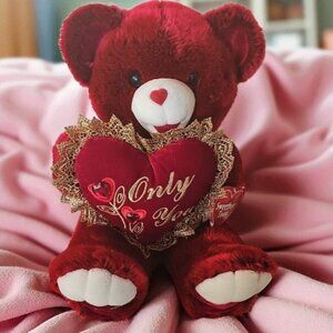 Dan Dee Collector's Choice Sweetheart Teddy holds heart 2007 on foot 20 inches